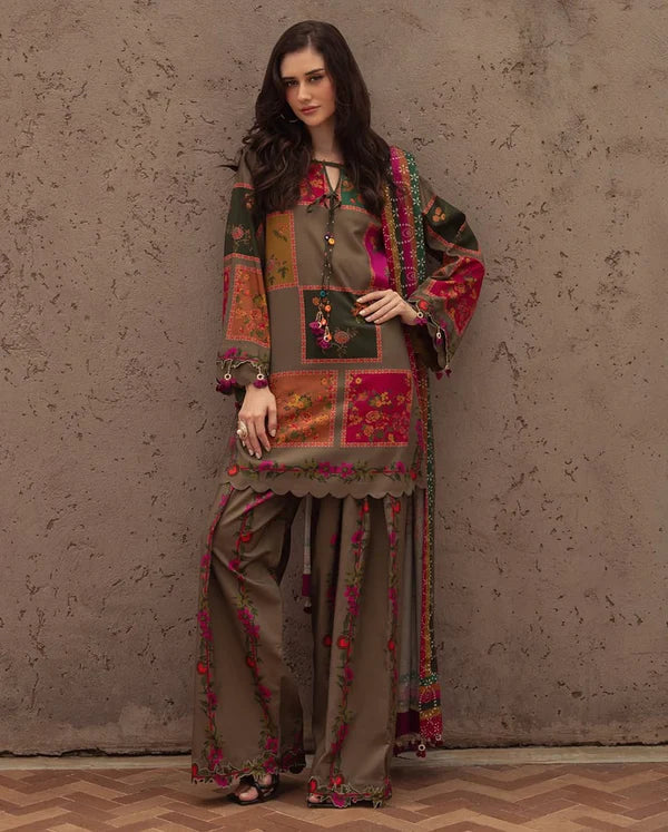 Zunaira Printed 3pc dress